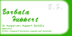 borbala huppert business card