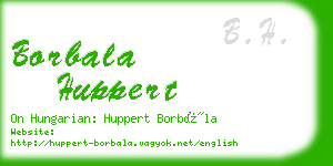 borbala huppert business card